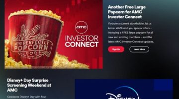 AMC Entertainment — AMC Theatres. The website homepage.