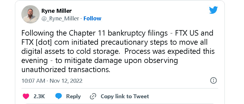 Сообщение Миллера в Twitter. Обзор биткоин миксер mixero.money