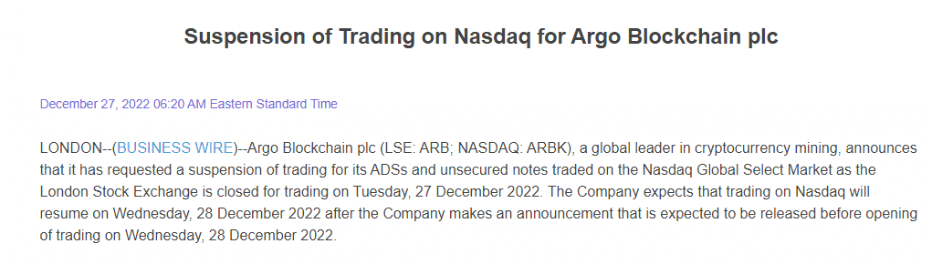 Приостановлены только акции на NASDAQ
