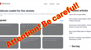 Warning! Samourai Wallet. A review by a Bitcoin mixer: mixero.money