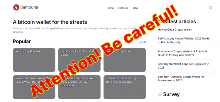 Warning! Samourai Wallet. A review by a Bitcoin mixer: mixero.money